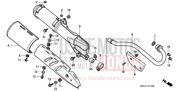EXHAUST MUFFLER for City Fly FLASH RED (R119E) from 1998